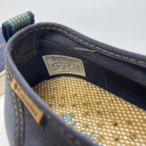 Columbia Vulc N Vent Boat Shoes Mens 12 US Navy Blue Canvas Slip On Sneakers - Picture 9 of 13